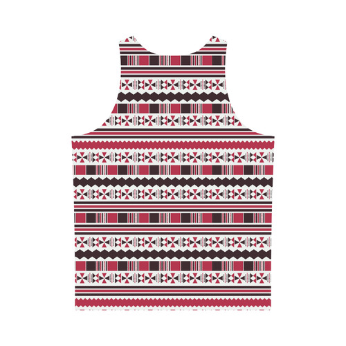 Red Aztec Tribal All Over Print Tank Top for Men (Model T43)