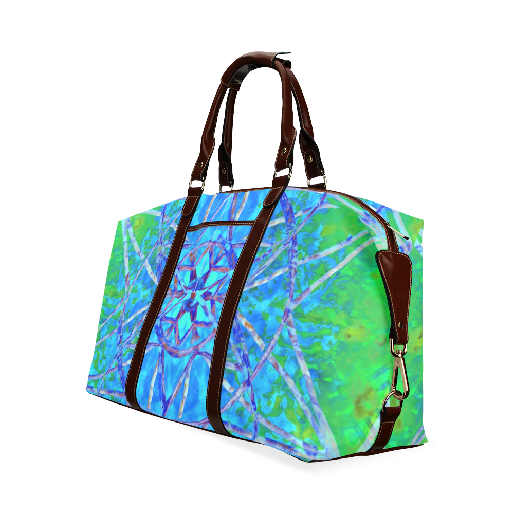protection in nature colors-teal, blue and green Classic Travel Bag (Model 1643) Remake