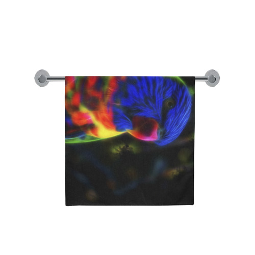 Rainbow parrot fractal Bath Towel 30"x56"