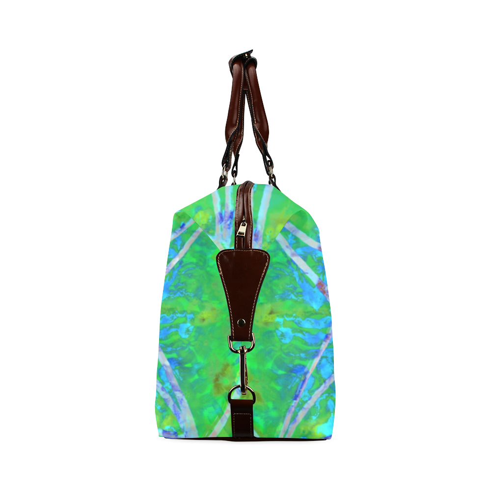 protection in nature colors-teal, blue and green Classic Travel Bag (Model 1643) Remake