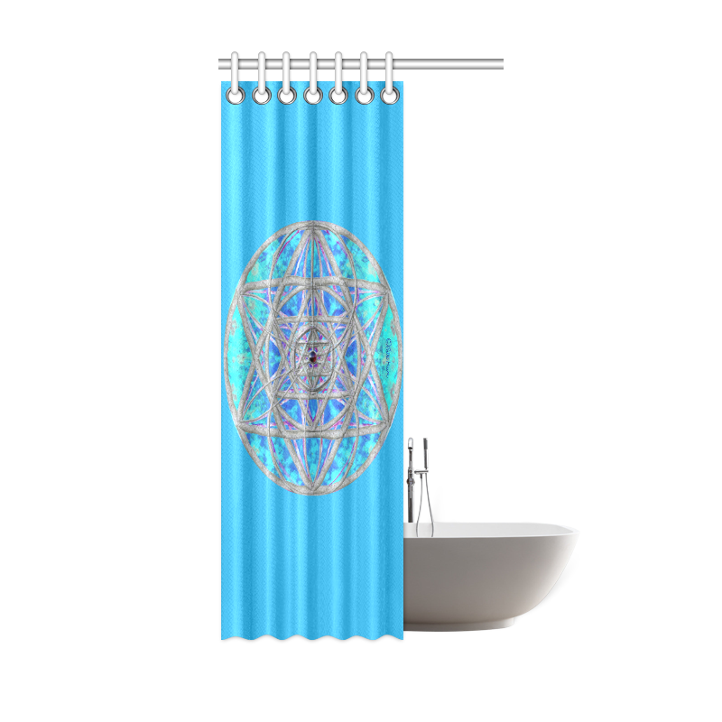 protection in blue harmony Shower Curtain 36"x72"