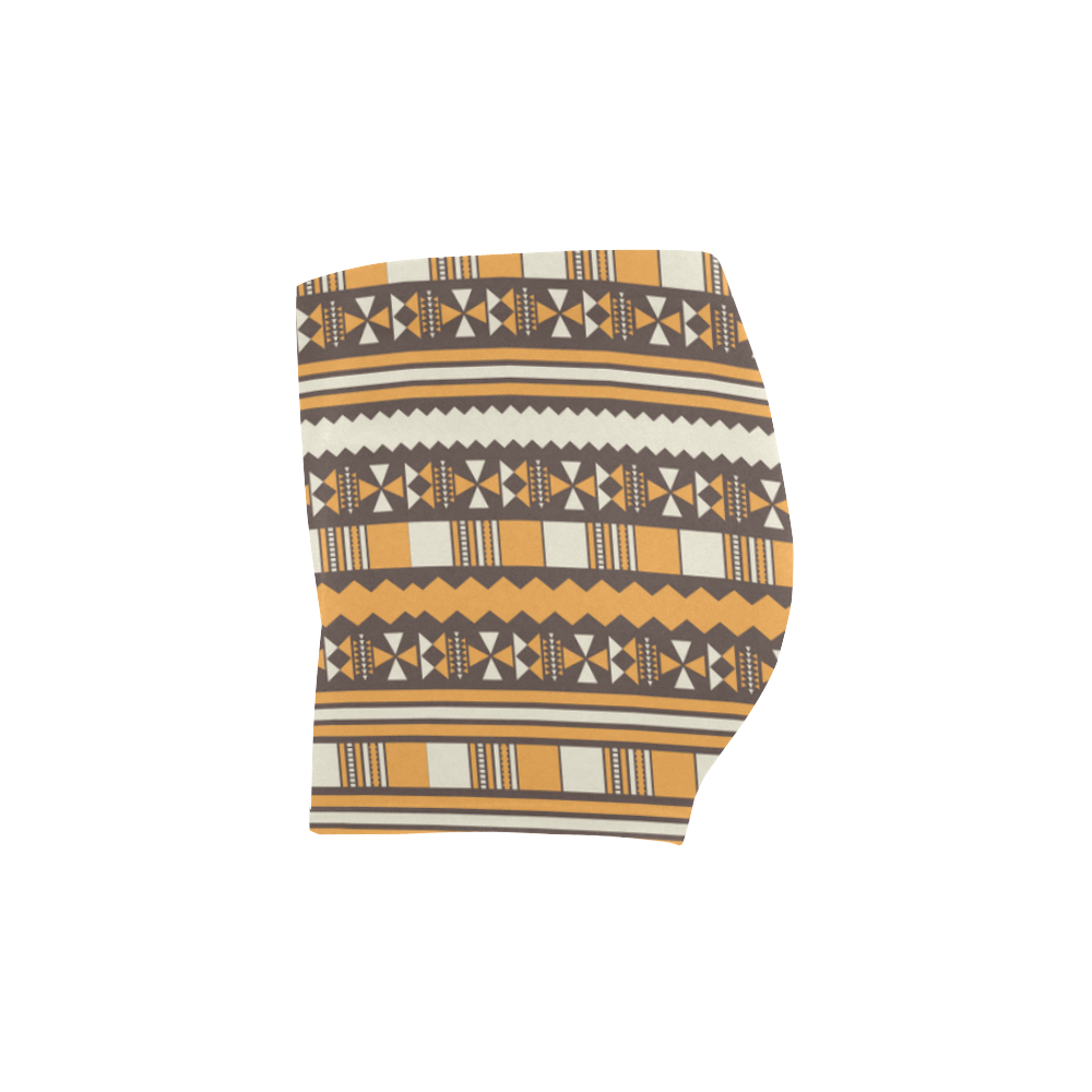 Brown Aztec Tribal Briseis Skinny Shorts (Model L04)