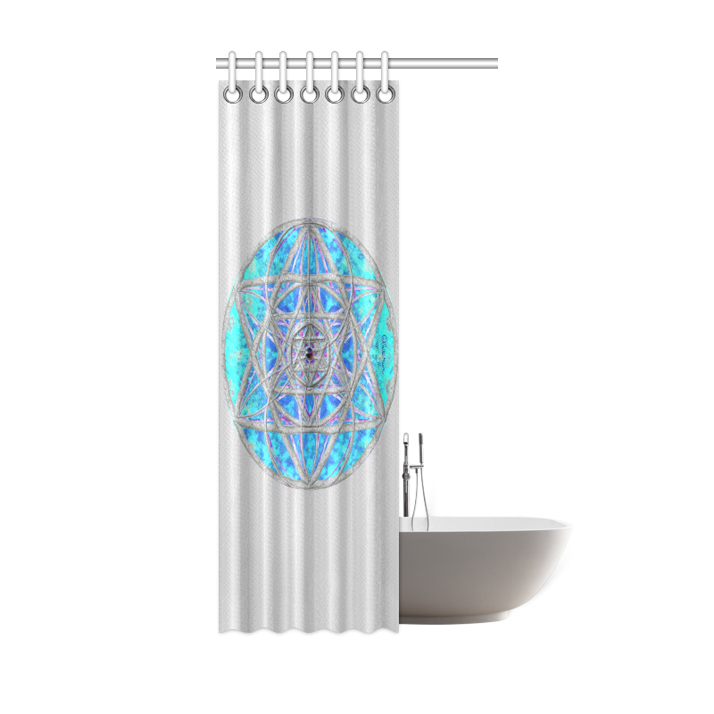 protection in blue harmony Shower Curtain 36"x72"