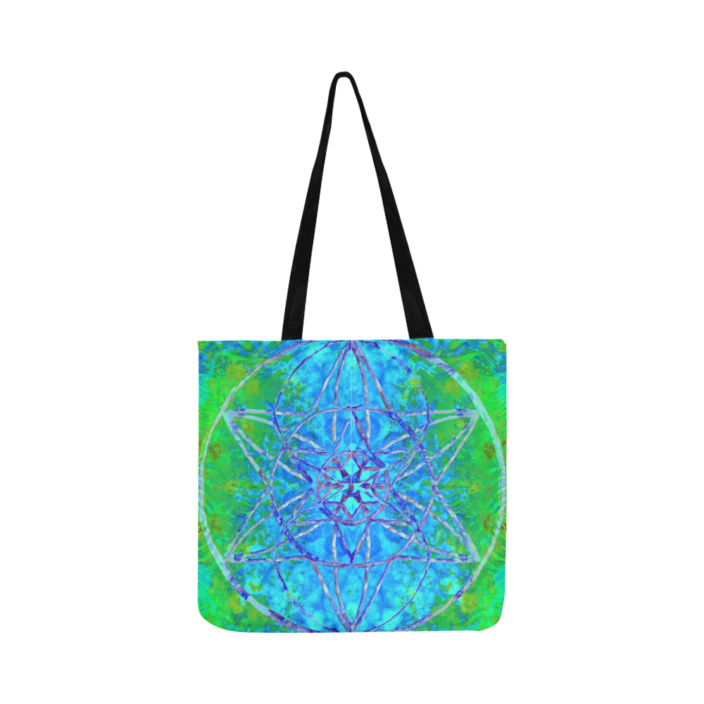 protection in nature colors-teal, blue and green Reusable Shopping Bag Model 1660 (Two sides)
