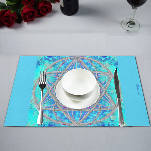 protection in blue harmony Placemat 12’’ x 18’’ (Set of 2)