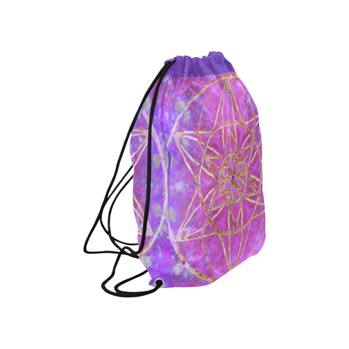 protection in purple colors Large Drawstring Bag Model 1604 (Twin Sides)  16.5"(W) * 19.3"(H)