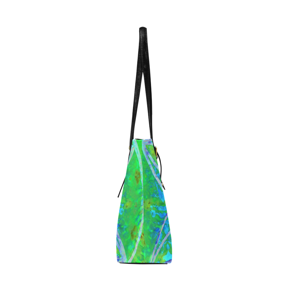protection in nature colors-teal, blue and green Euramerican Tote Bag/Large (Model 1656)