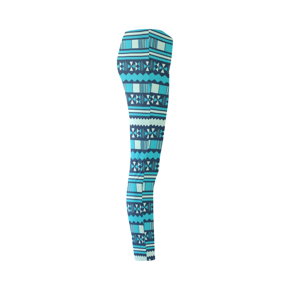 Blue Aztec Tribal Cassandra Women's Leggings (Model L01)