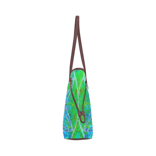 protection in nature colors-teal, blue and green Clover Canvas Tote Bag (Model 1661)