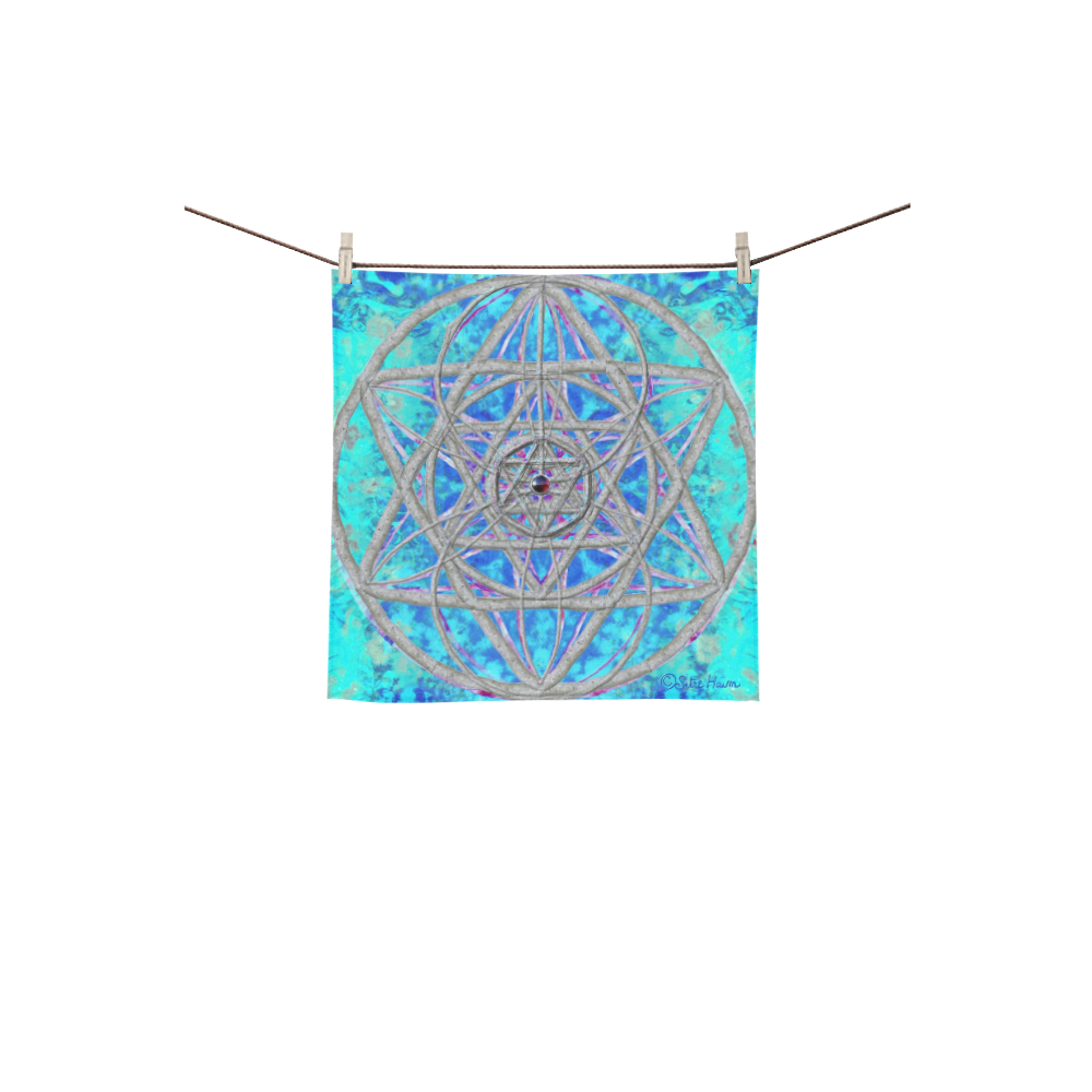 protection in blue harmony Square Towel 13“x13”