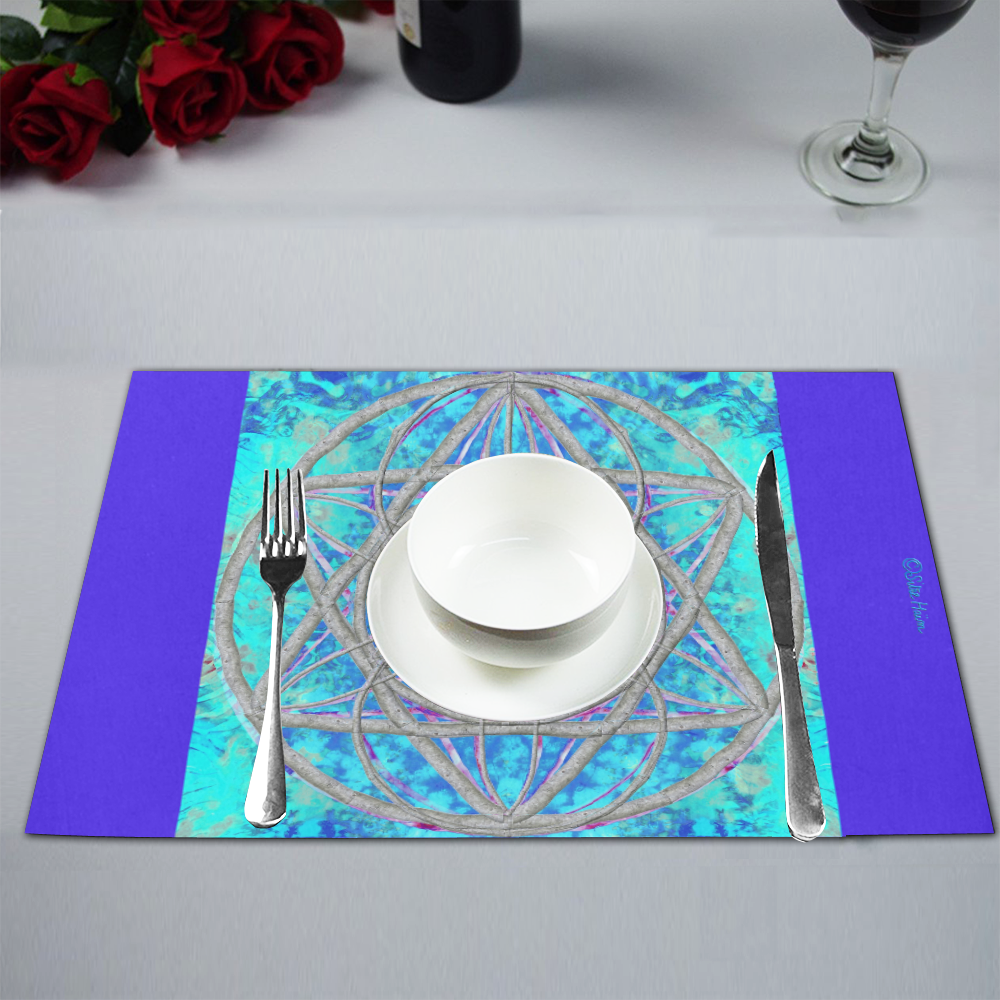 protection in blue harmony-2 Placemat 12’’ x 18’’ (Set of 2)