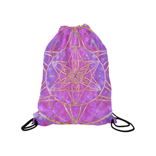 protection in purple colors Medium Drawstring Bag Model 1604 (Twin Sides) 13.8"(W) * 18.1"(H)