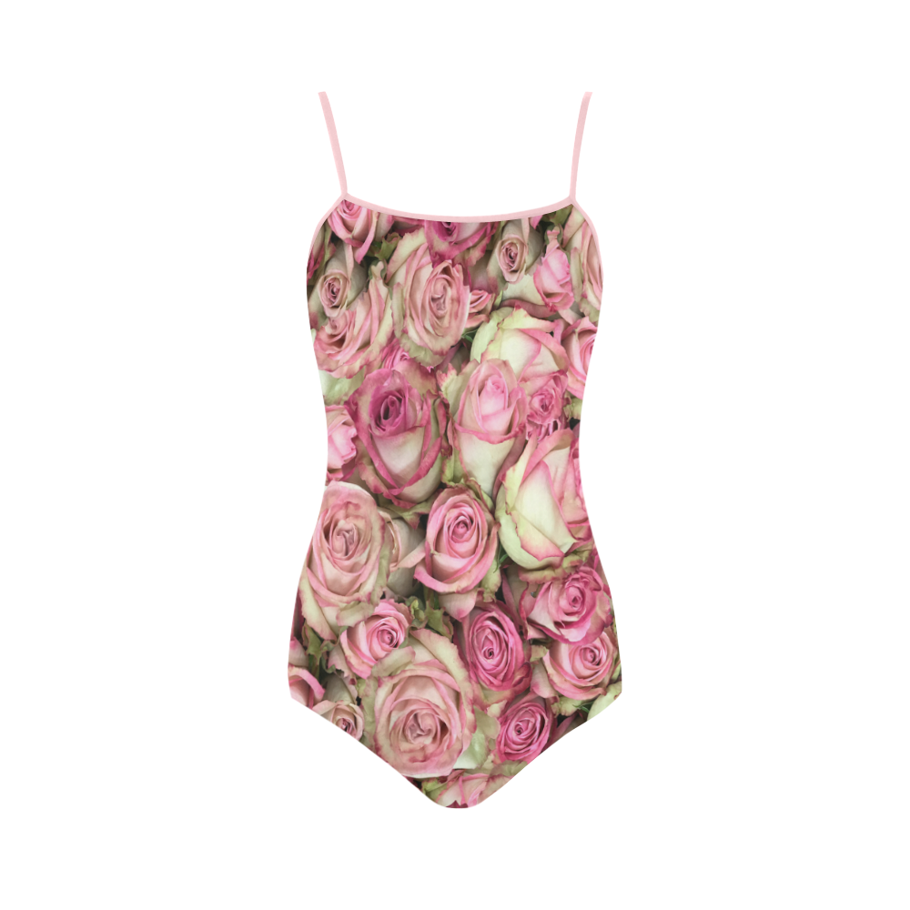 Your Pink Roses Strap Swimsuit ( Model S05) | ID: D1609072