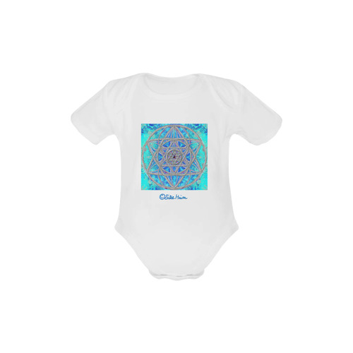 protection in blue harmony Baby Powder Organic Short Sleeve One Piece (Model T28)