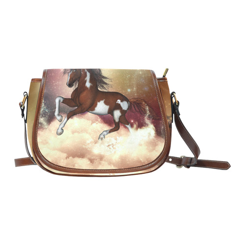 Wonderful wild horse in the sky Saddle Bag/Small (Model 1649) Full Customization