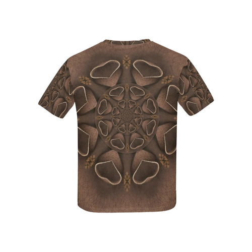 leather fantasy flower in mandala style Kids' All Over Print T-shirt (USA Size) (Model T40)