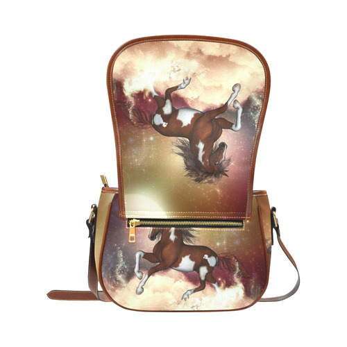 Wonderful wild horse in the sky Saddle Bag/Small (Model 1649) Full Customization