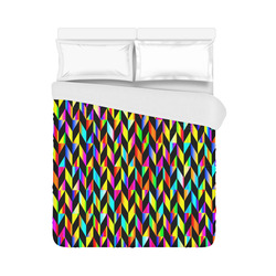 Neon Rainbow Polygon Duvet Cover 86"x70" ( All-over-print)