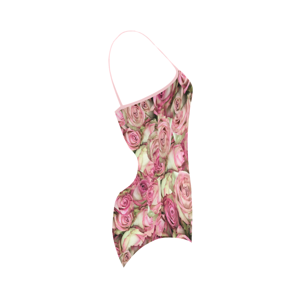 Your Pink Roses Strap Swimsuit ( Model S05) | ID: D1609072