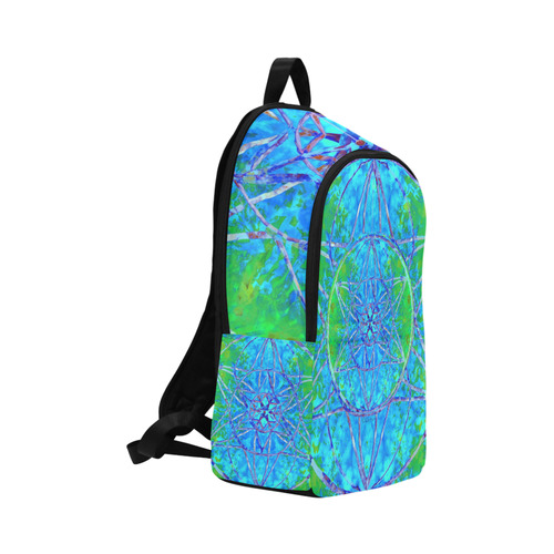 protection in nature colors-teal, blue and green Fabric Backpack for Adult (Model 1659)