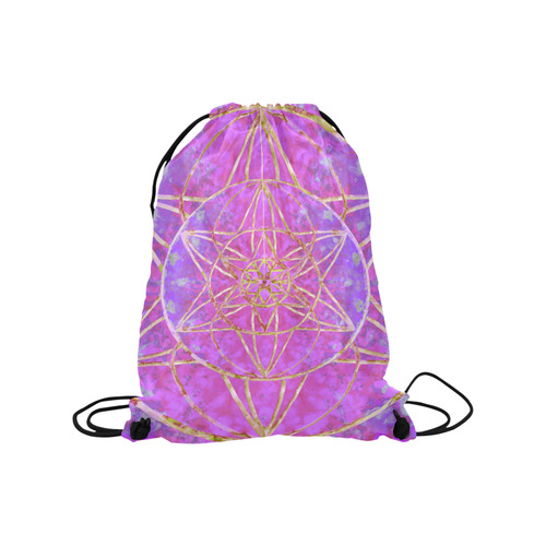 protection in purple colors Medium Drawstring Bag Model 1604 (Twin Sides) 13.8"(W) * 18.1"(H)