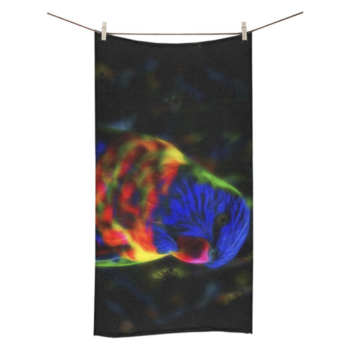 Rainbow parrot fractal Bath Towel 30"x56"