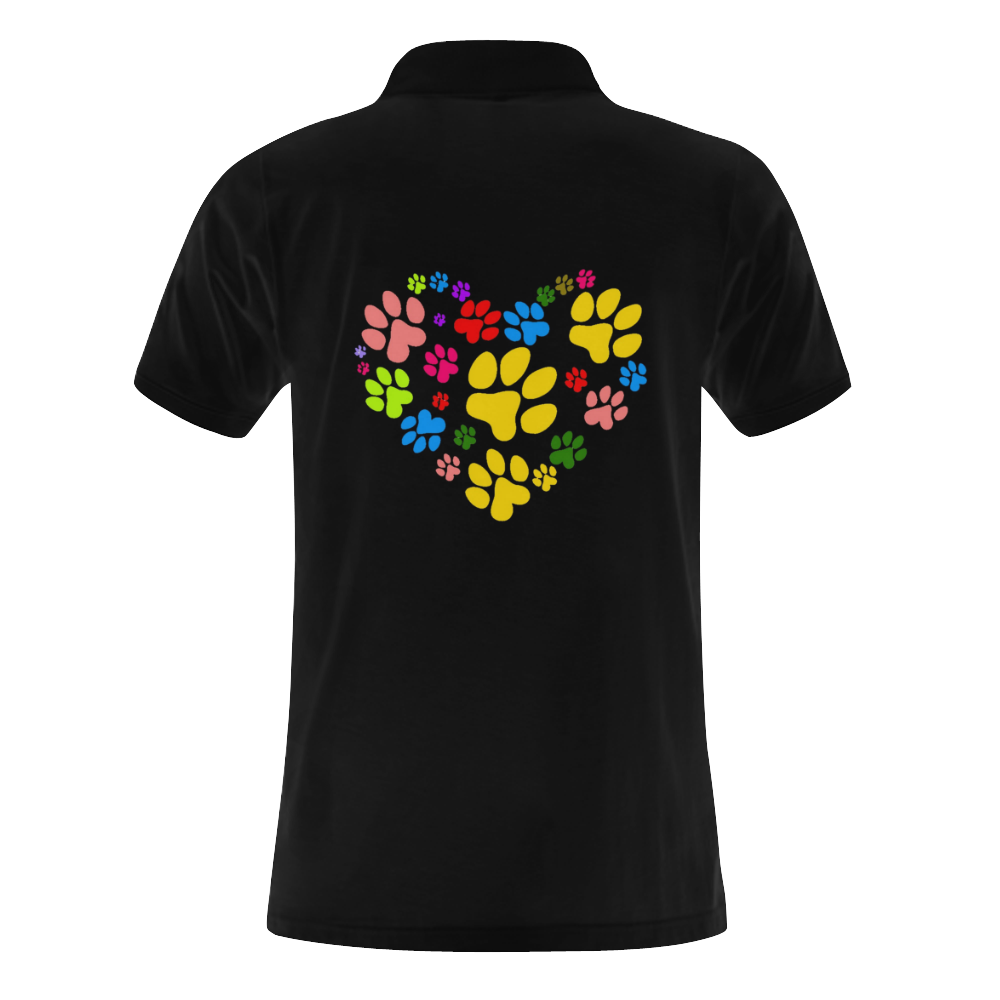 A Paws Love by Popart Lover Men's Polo Shirt (Model T24)