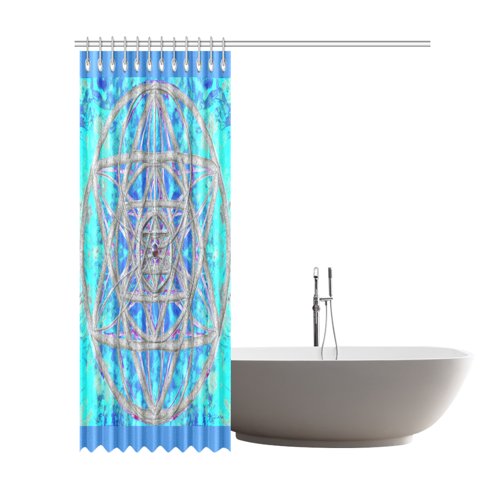 protection in blue harmony Shower Curtain 72"x84"