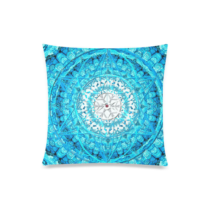 Protection from Jerusalem in blue Custom Zippered Pillow Case 20"x20"(One Side)