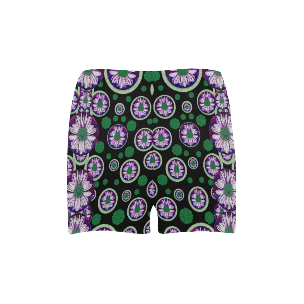 fantasy flower forest  in peacock jungle wood Briseis Skinny Shorts (Model L04)