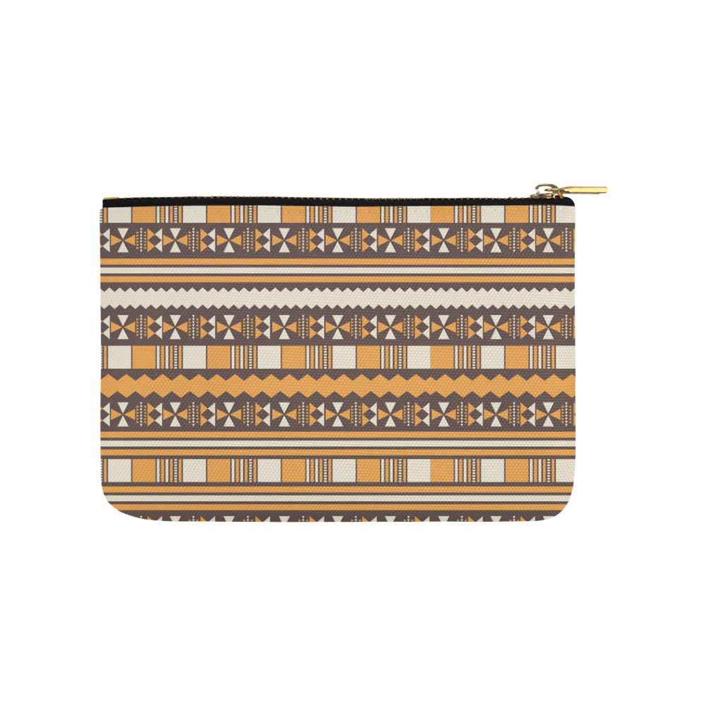 Brown Aztec Tribal Carry-All Pouch 9.5''x6''