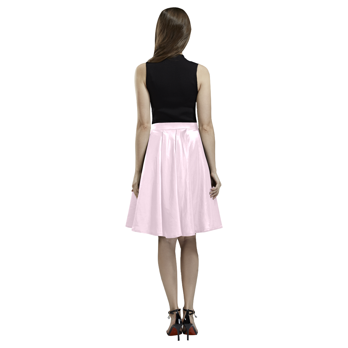 Ballet Slipper Melete Pleated Midi Skirt (Model D15)