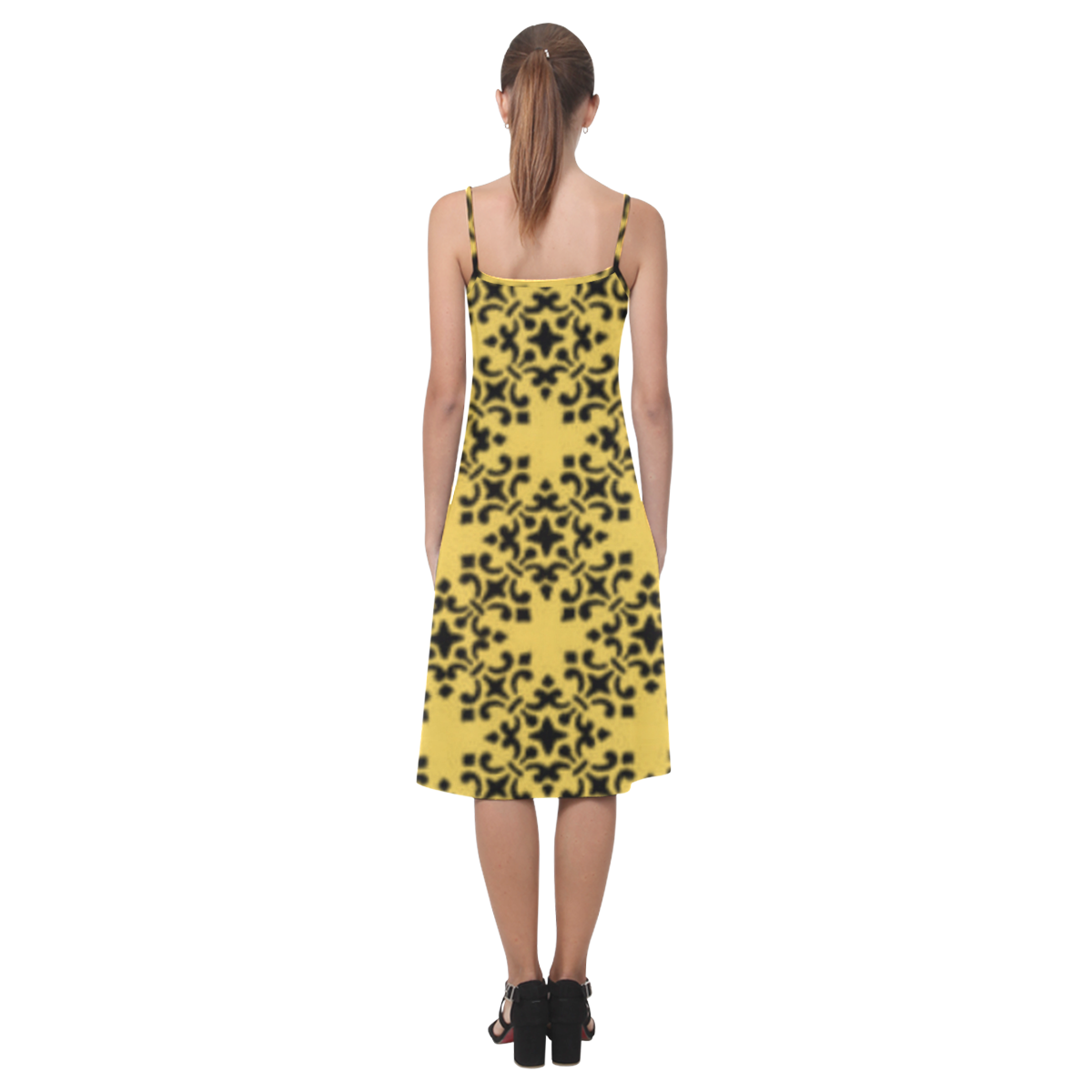 Primrose Yellow Damask Alcestis Slip Dress (Model D05)