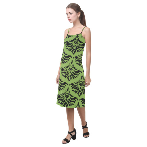 Greenery Damask Alcestis Slip Dress (Model D05)