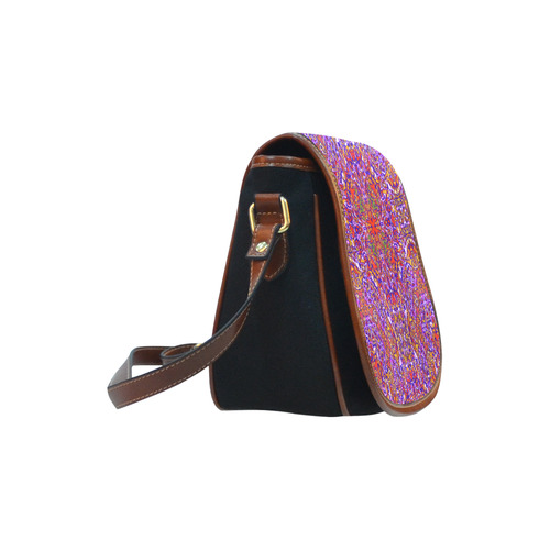 Oriental Pattern 01C by FeelGood Saddle Bag/Small (Model 1649)(Flap Customization)