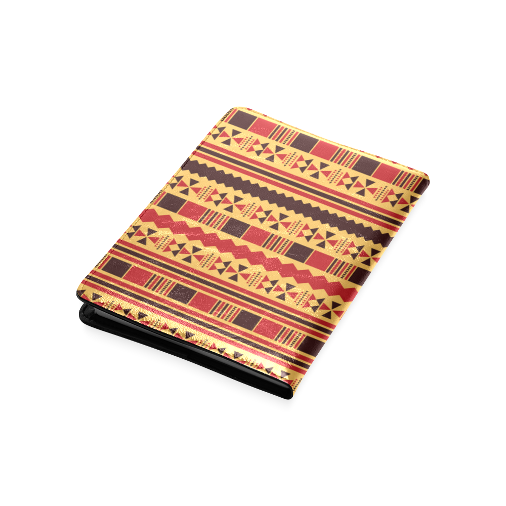 Yellow With Red Aztec Custom NoteBook A5