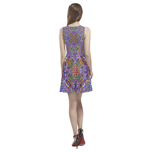 Oriental Pattern 01A by FeelGood Thea Sleeveless Skater Dress(Model D19)