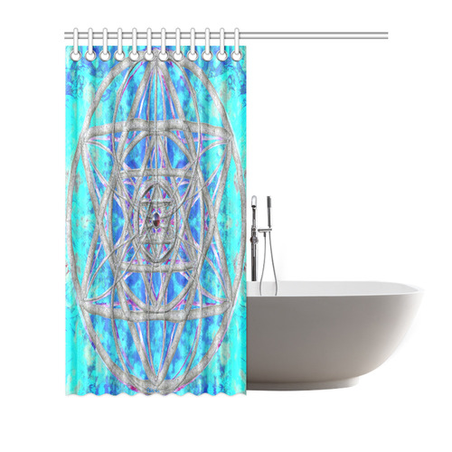 protection in blue harmony Shower Curtain 72"x72"