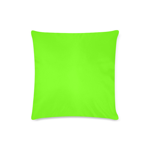 Super Bright Fluorescent Green Neon Custom Zippered Pillow Case 16"x16"(Twin Sides)