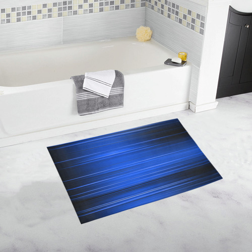 Electrified Static Blue Bath Rug 20''x 32''
