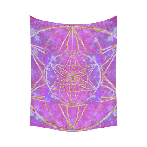 protection in purple colors Cotton Linen Wall Tapestry 60"x 80"