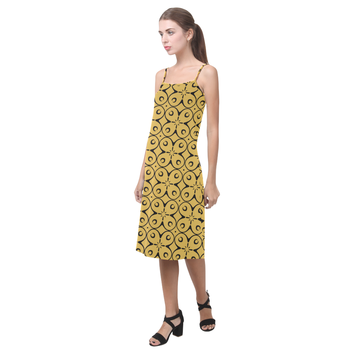 My Lucky Day Spicy Mustard Alcestis Slip Dress (Model D05)