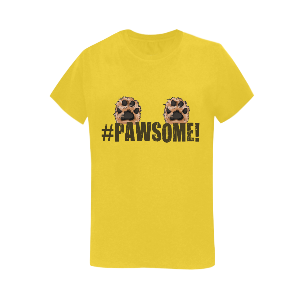 PAWSOME! Women's T-Shirt in USA Size (Two Sides Printing)