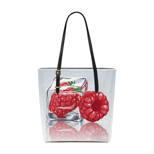 Ice Cube Raspberry Cool Summer Fruit Euramerican Tote Bag/Small (Model 1655)