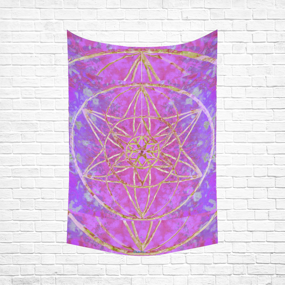 protection in purple colors Cotton Linen Wall Tapestry 60"x 90"
