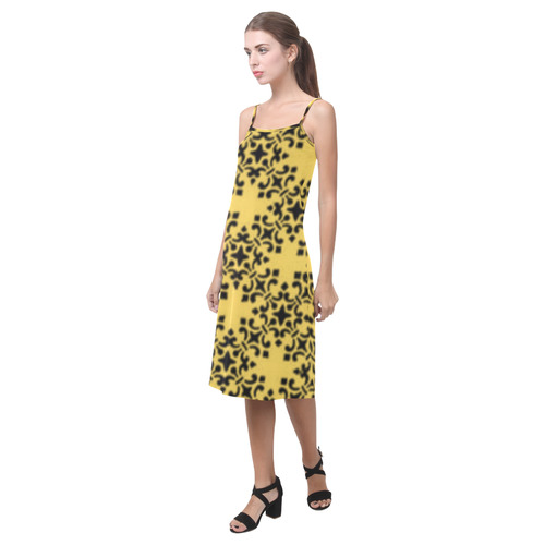 Primrose Yellow Damask Alcestis Slip Dress (Model D05)