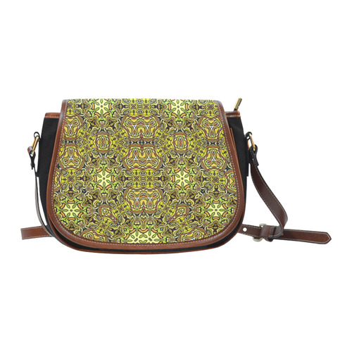 Oriental Pattern 02A by FeelGood Saddle Bag/Small (Model 1649)(Flap Customization)