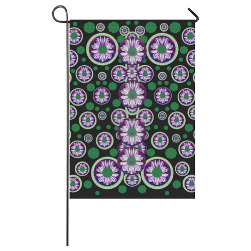 fantasy flower forest  in peacock jungle wood Garden Flag 28''x40'' （Without Flagpole）