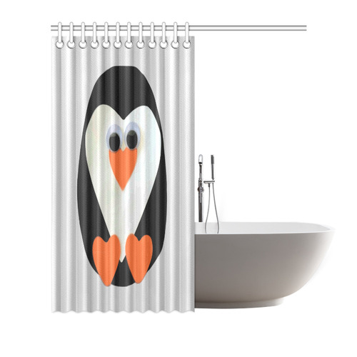 Cute Baby Penguin Shower Curtain 66"x72"