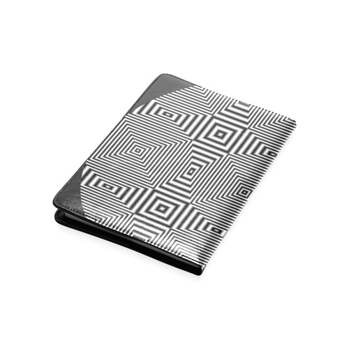 Flickering geometric optical illusion Dark Grey Borders Version Custom NoteBook A5